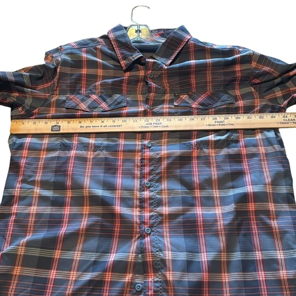 Columbia Mens Large‎ Plaid Button Up Long Sleeve Shirt Outdoor